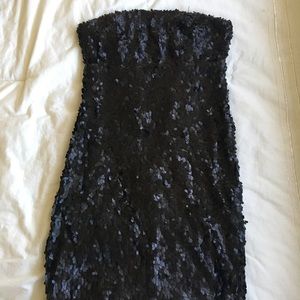 Strapless Sequin Dress